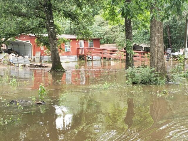 Flooded home in South Texas