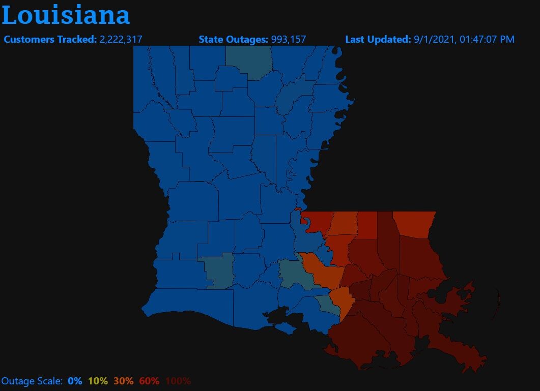 Electric Outages in Louisiana