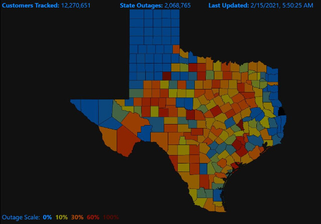 Power Outages in TX